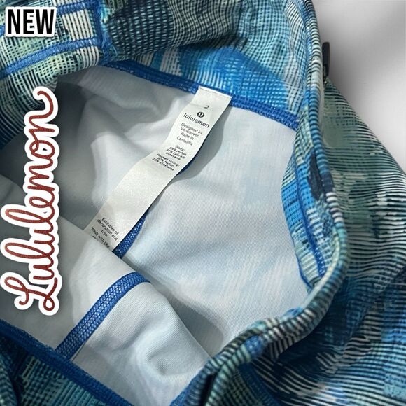 New NWT Lululemon Speed Up Crop 21” Leggings Sun Dazed Multi Blue - Size 2 - Picture 7 of 11